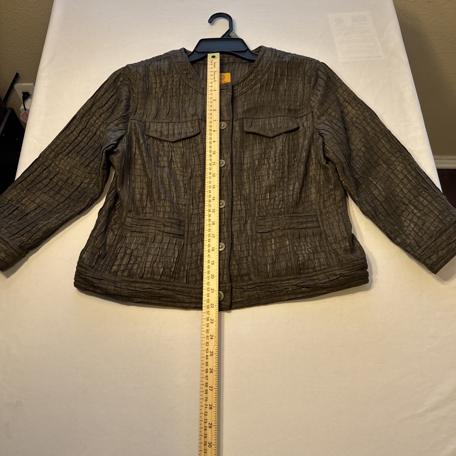 Ruby Rd Women's Jacket Size 10 Brown Button Up wi… - image 12