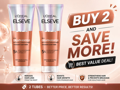Set Elvive/Elseve Growth Booster Anti-Hair Loss Thickening Conditioner 150ml,