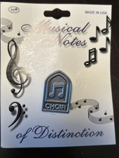 Choir Musical Notes Of Distinction Lapel Pin. Great Gift For School Or Church
