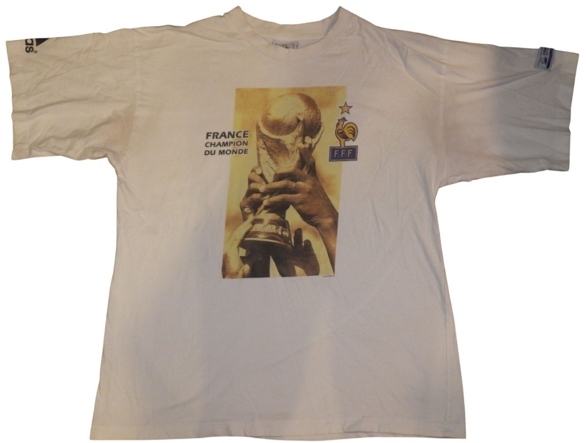 Vintage 1998 World Cup Champions France Soccer Adidas T-Shirt