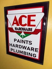 Ace Hardware Store Handyman Carpenter Plumber Garage Shop Advertising Sign