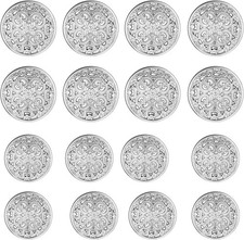 16 PCS Metal Blazer Button Set - 2 Sizes Silver Buttons, Replacement Jeans/Blaze