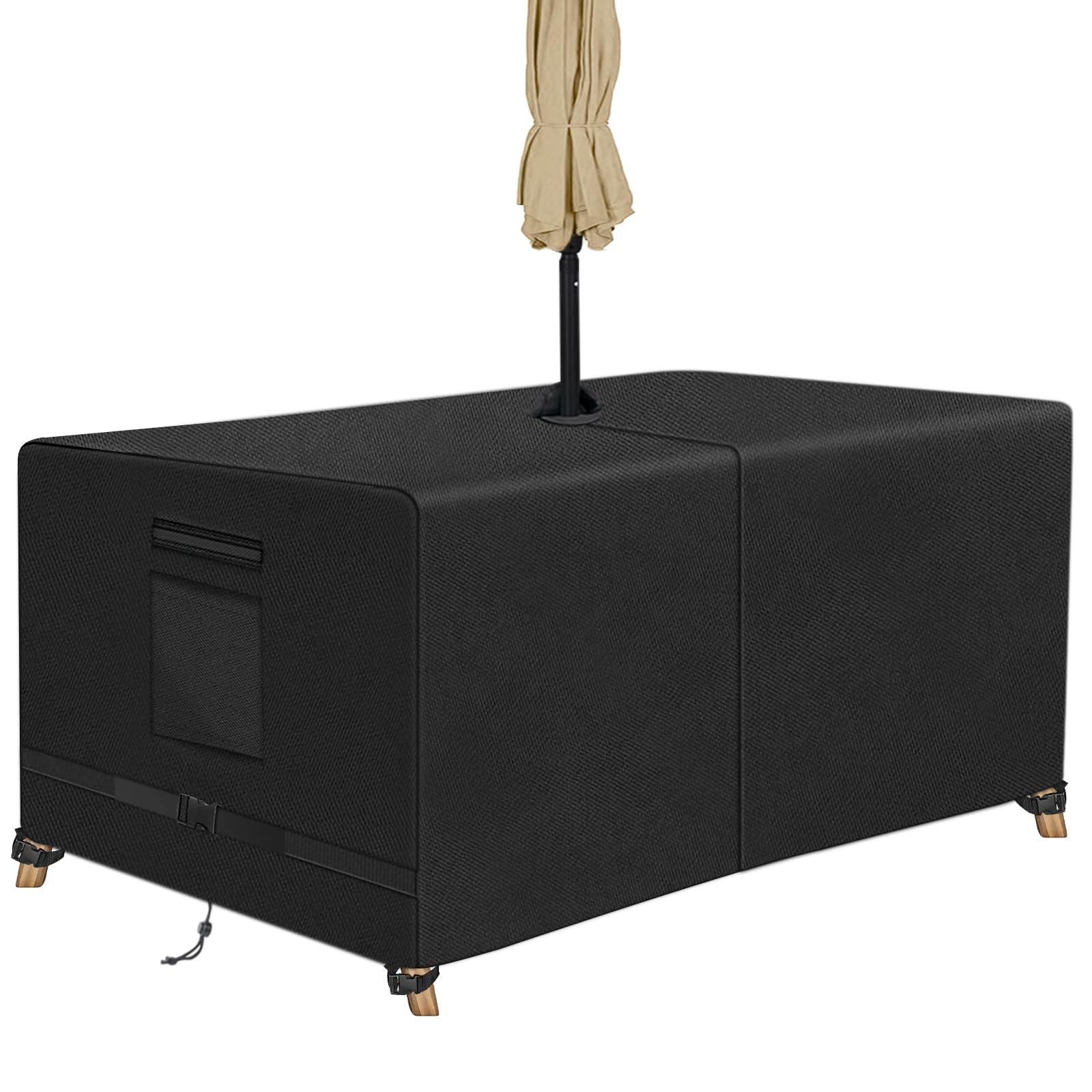 With Umbrella Hole 88" L X 58" W X 23.6" H (cover...