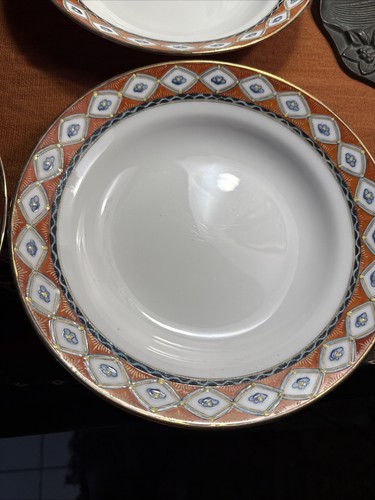 Set Of 5 Vtg Floral Soup Bowls Hand painted Made In Japan Decorated In China 9” - Picture 11 of 14