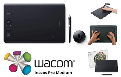 Wacom PTH-660 Intuos Pro Creative Pen Tablet (Medium) + Pro Pen 2 (für PC & Mac)