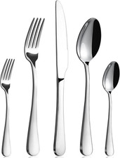 20 Piece Stainless Steel Flatware Set Silverware Cutlery Service for 4