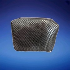 Metallic Silver Mesh Party Holiday Clutch 9 x6,5