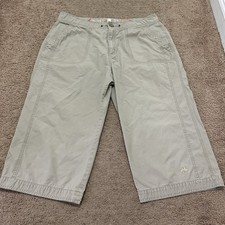 Nike ACG Khaki Cargo Capri Pants Size Tag Cut Waist Measures 31  Inseam 16  