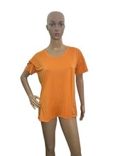 Rei Co-op Women s Size Large Short Sleeve Round Neck Outdoor Hiking Shirt Orange