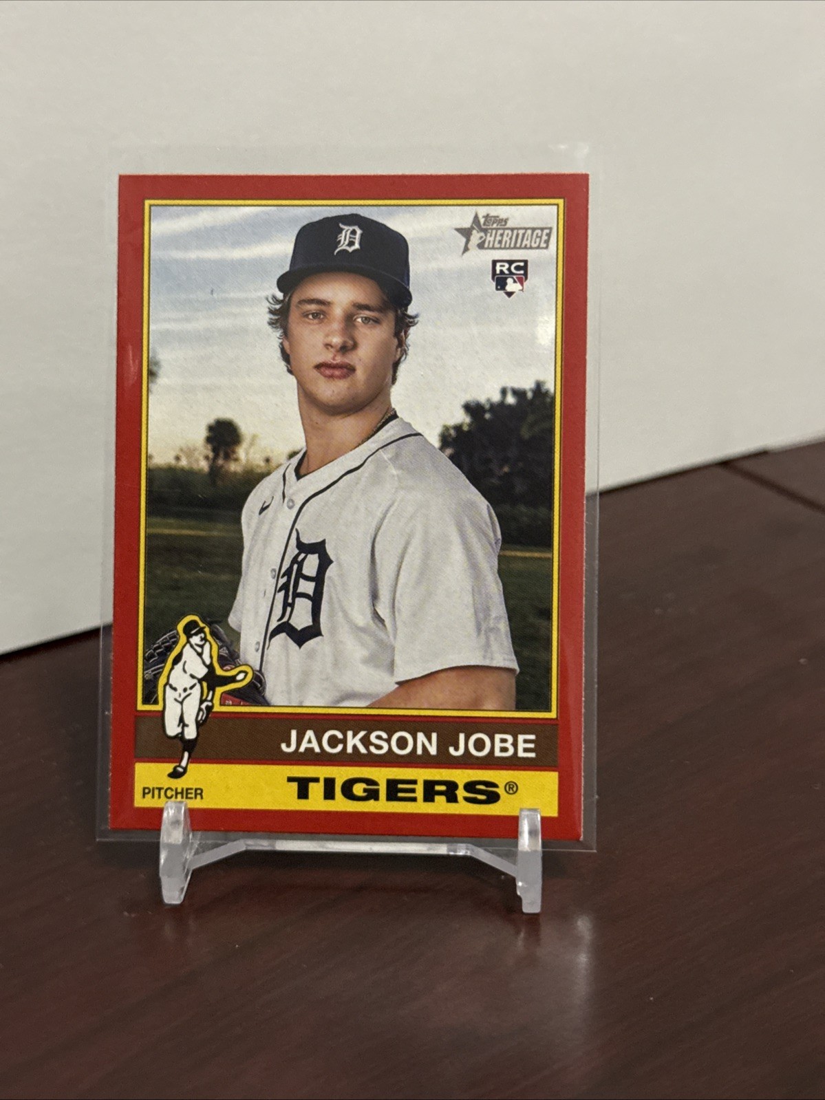 2025 TOPPS HERITAGE RED BORDER JACKSON JOBE #389 DETROIT TIGERS