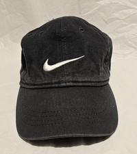 Nike Swoosh Logo Toddler Kids Adjustable Baseball Cap Hat Gray Used