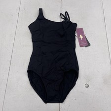 So Danca Leotard Womens Medium Black TP155 One Shoulder Cutout Ballet Dancewear