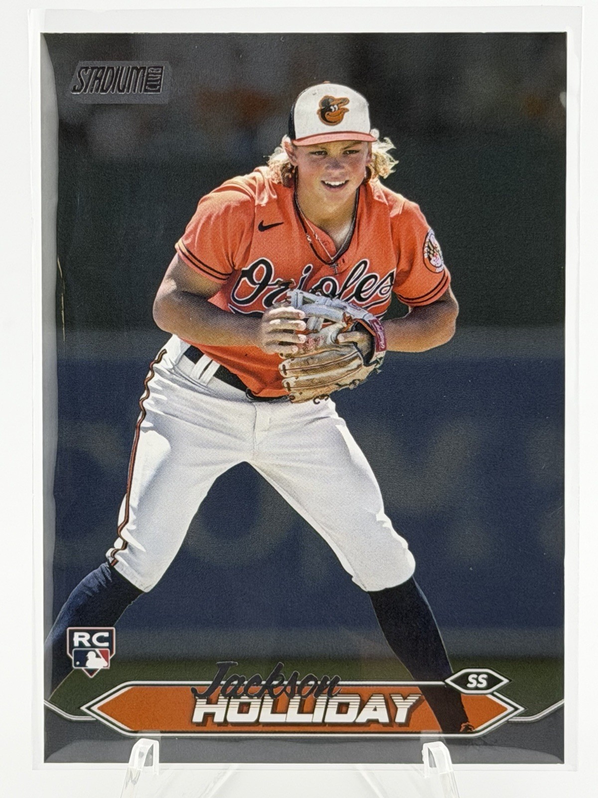 2024 Topps Stadium Club Jackson Holliday #211 Black Foil RC Parallel SP Orioles