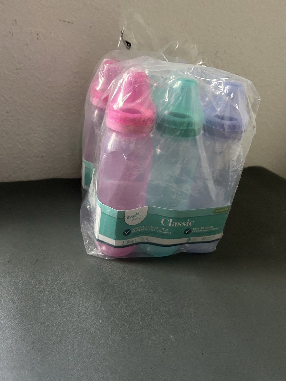 Pink/lavender/teal 8oz 12 Pack