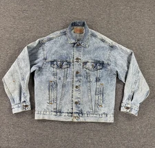 Vintage Levis Denim Jacket Mens Medium Acid Wash 70507 0219 Trucker USA 90s