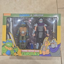 NECA Teenage Mutant Ninja Turtles TMNT Leonardo VS Shredder Two Pack