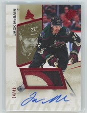2022-23 SPx Auto Patch Rookies /49 Jack McBain  Arizona Coyotes #129