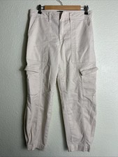Banana Republic High Rise Cargo Pant Cotton Size 6 Cream 30x30x25