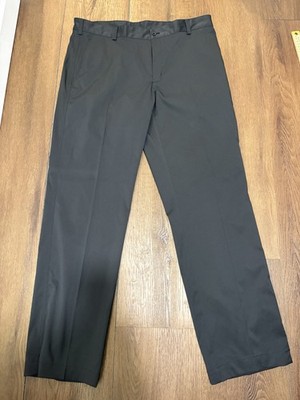 Nike Golf Dri-FIT Pants Mens 36x32 Black Flat Front Performance Slacks