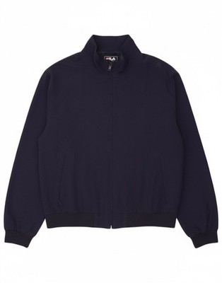 FILA Mens Bomber Jacket UK 44 2XL Navy Blue Nylon BF09