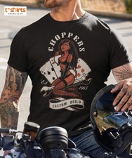 Choppers Custom Build T-Shirt | Retro Devil Pin-Up Tee