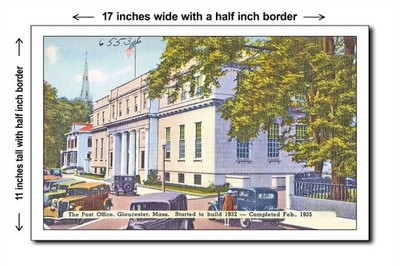 Massachusetts 1940s - The post office, Gloucester, Mass., start - 11x17 Poster