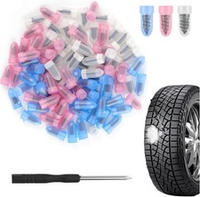100PCS Tire Repair Screws Kit With Screwdriver 3 Sizes Rubber Plugs Flat Tires..