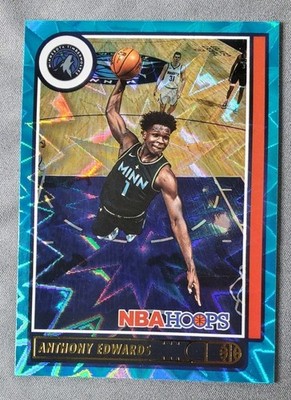 2021-22 Panini NBA Hoops Teal Explosion - Anthony Edwards #151
