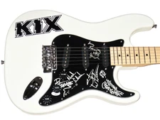 KIX AUTOGRAPHED ELECTRIC GUITAR (ALL 6 SIGNATURES) - W/ COA!