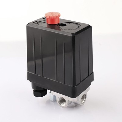 Central Pneumatic Air Compressor Pressure Switch Control Valve 4-Port 90-125 PSI