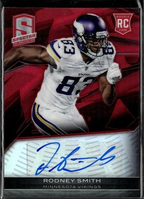 2013 Panini Spectra Red Rodney Smith #183 Rookie #/25 Auto