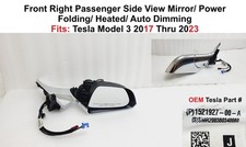 Used 2017-2023 Tesla Model 3 Mirror Right Side Chrome Oem 1521927-00-a Used 2017-2023 Tesla Model 3 Mirror Right Side Chrome Oem 1521927-00-a
