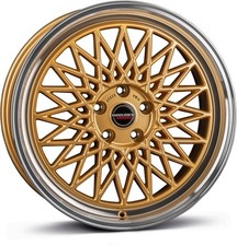 4x Alufelgen Borbet B gold rim polished 7x17 ET25 LK4 100 17 Zoll Felgen Alu