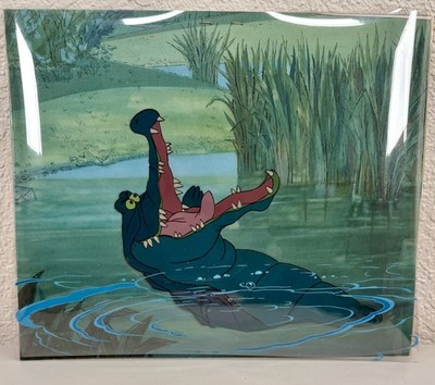 Orig. Disney Goliath II Production Animation Crocodile Cel Tick Tock Peter Pan