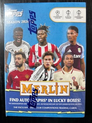 2024-25 Topps Merlin UEFA Club Soccer Blaster Box Factory Sealed   