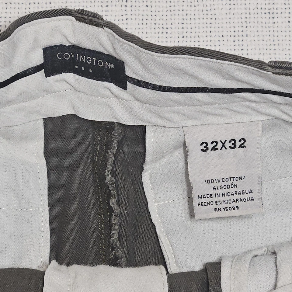 Covington  Dress Pants Light Brown Cotton Men's 32X32  Straight Leg Style  I1 - Image 2 of 4