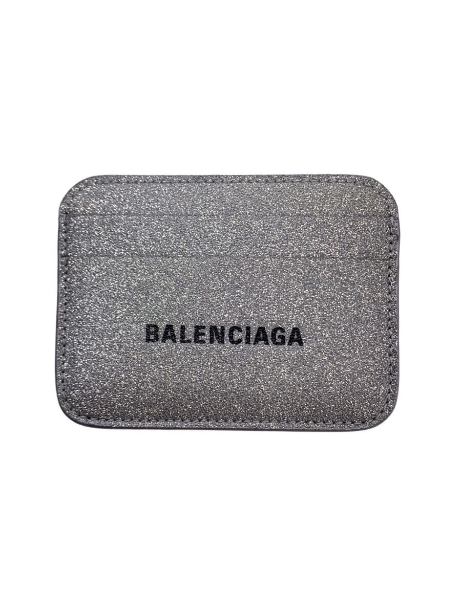 BALENCIAGA Leather Card Case SLV Women's 593812, 8160, P, 584046
