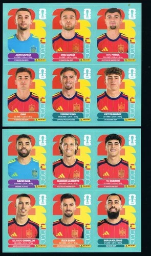 PANINI1 2 SHEETS 12 STICKERS SELECTION SPAIN FIFA WORLD CUP 2026