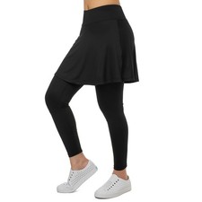 Skirted Full Length Leggings with Pockets,Tennis Skorts Skirts with Leggings ...