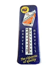 Vintage Marvels Cigarette 1940's Glass Thermometer & Tin Sign