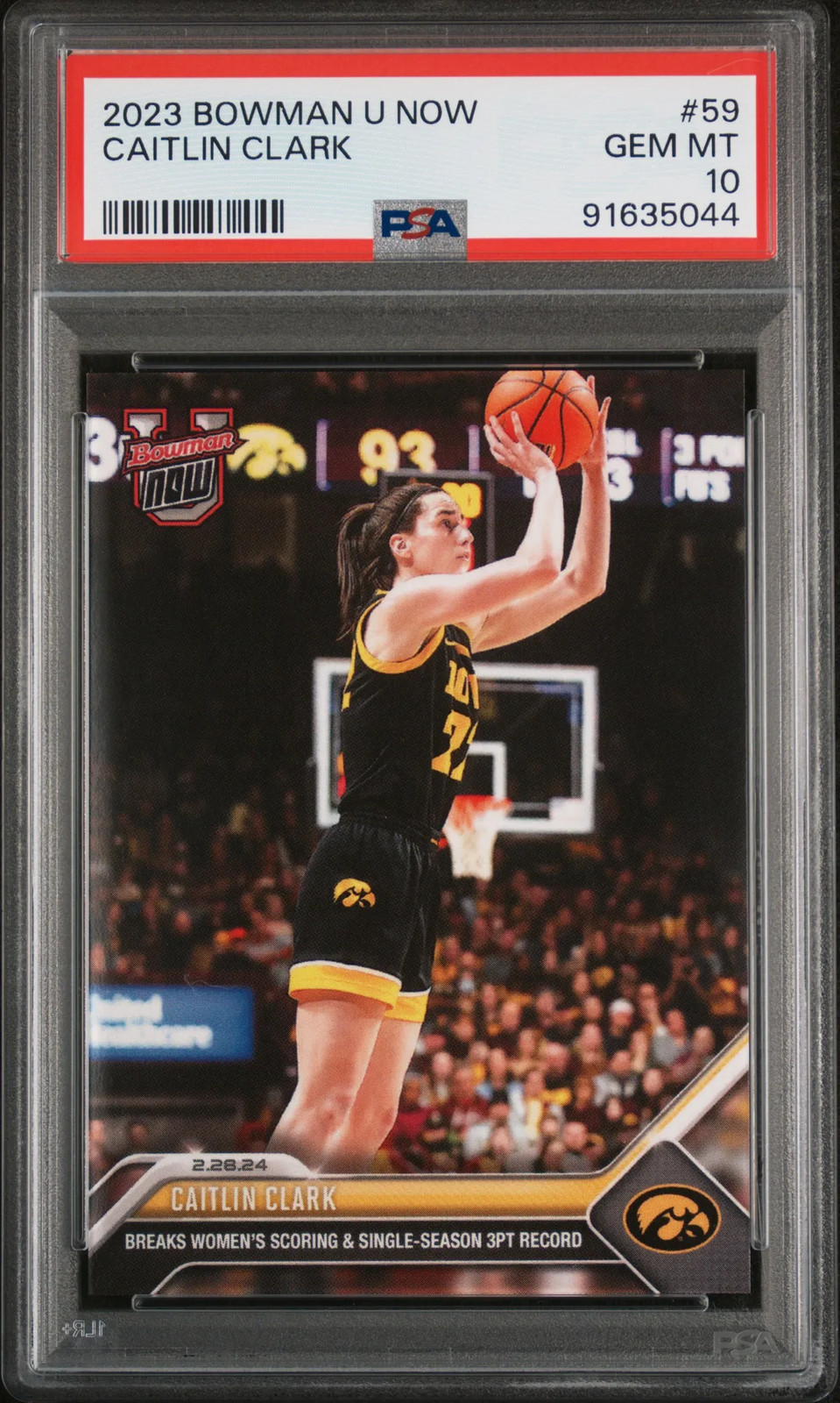 2023 Bowman U Now Caitlin Clark #59 PSA 10