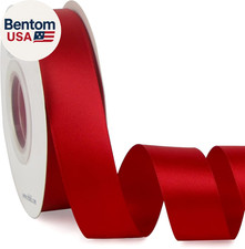 Double Faced Red Satin Ribbon,1  X Continuous 25 Yards,Fabric Ribbon Use for Bow