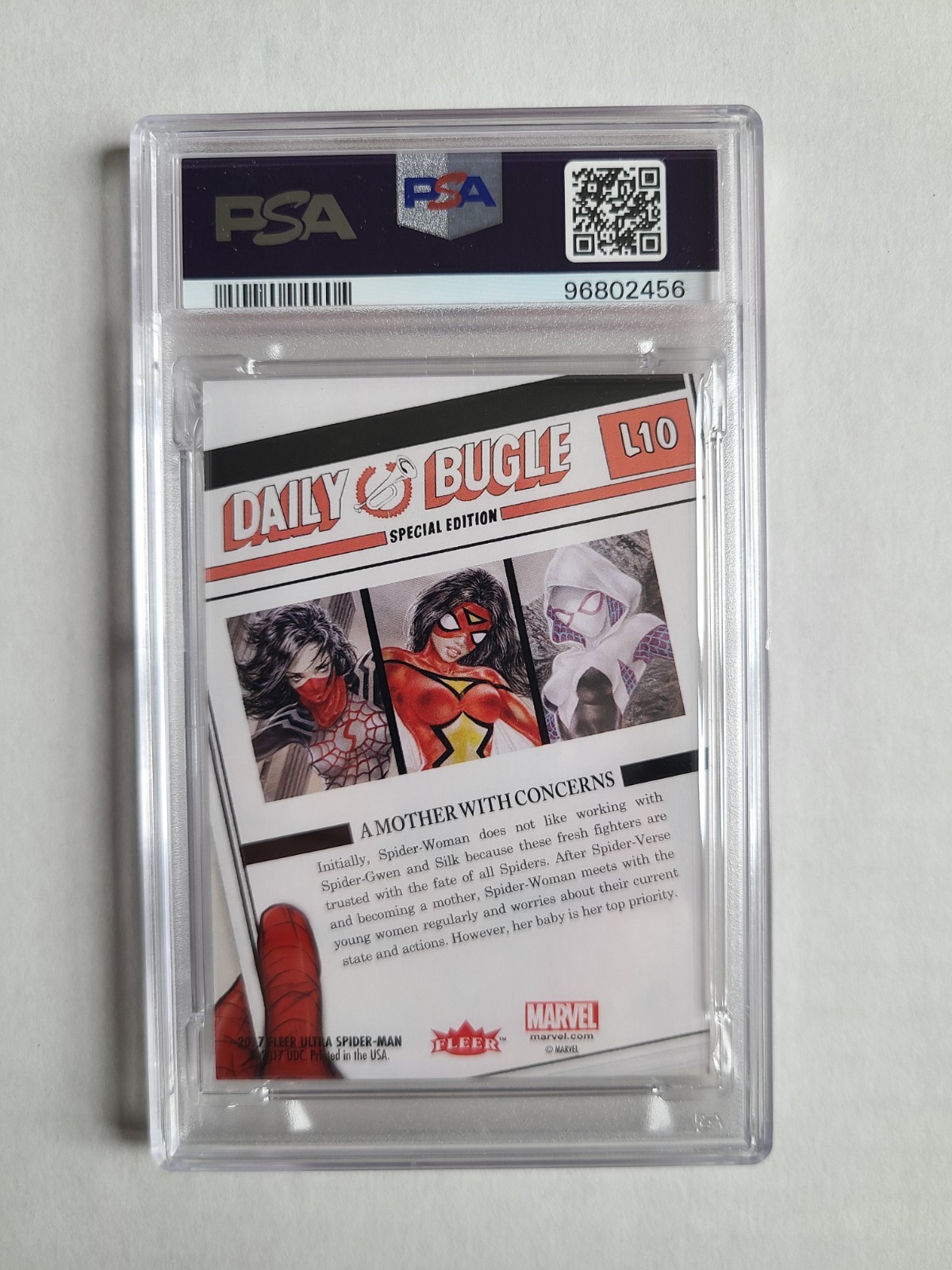 2017 Spider-Woman PSA 9 MINT Marvel Legacy Card #L10 Beautiful Card! view 3