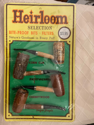 Vintage Heirloom Selection Bite Proof Bits Pipes And Store Display 4 Count RARE