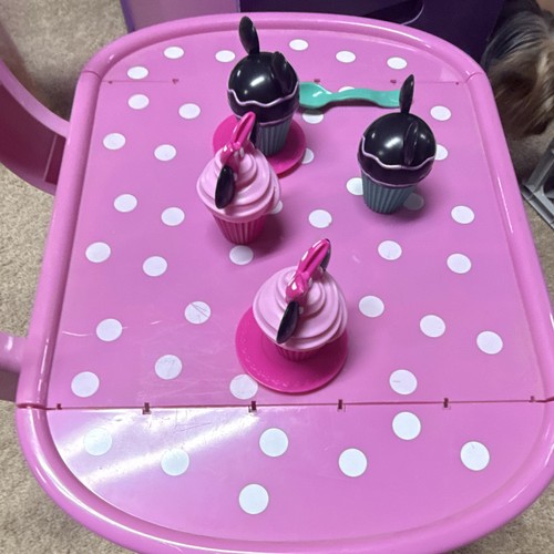 Disney Minnie Mouse Pretend Play Cupcake Tea Set with Table Ages 3-5 Years