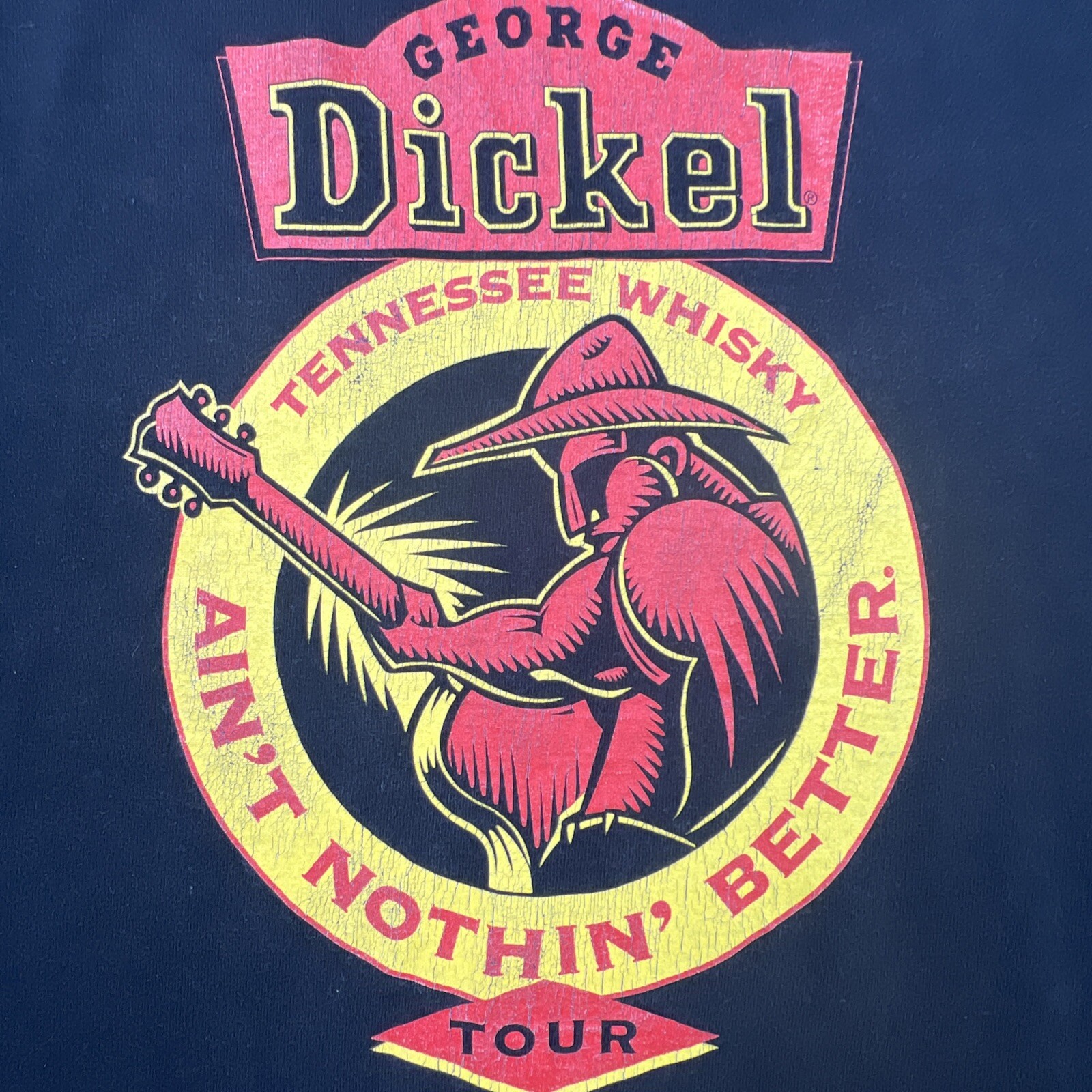 Vtg 1990s Fruit Of The Loom Single Stitch George Dickel Aint Nothin Better Sz L
