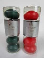 NEW Carolina Designs Floating Candles Package of 5 Red & Package of 5 Green
