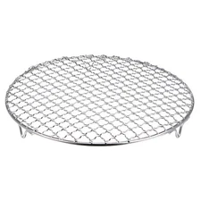 Round Cooking Rack 10-inch Stainless Steel Cross Wire Barbecue Grill with Legs