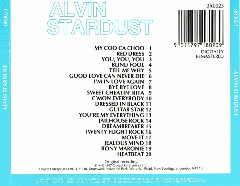 (CD) Alvin Stardust – 20 Of The Best - Jealous Mind, My Coo Ca Choo, Red Dress - Bild 2 von 3