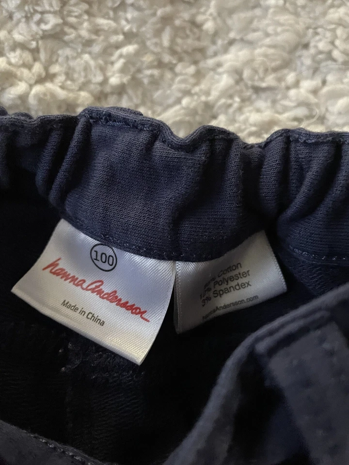 Hanna Andersson niñas talla Pantalones 100 azul marino “no tan ajustados”. Bonito par Foto 4 de 4
